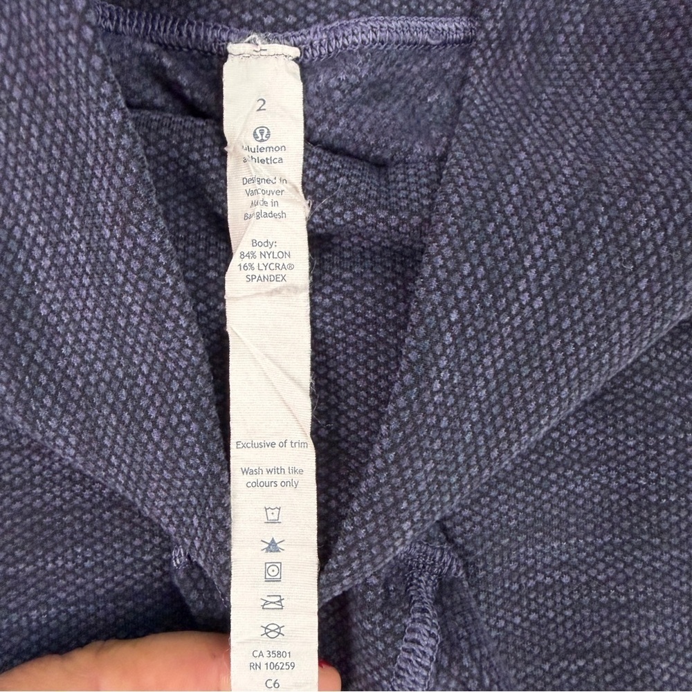 Lululemon Wunder Under Variegated Knit HR Warm Leggings Purple Gray Women’s Sz 2 - Picture 3 of 11